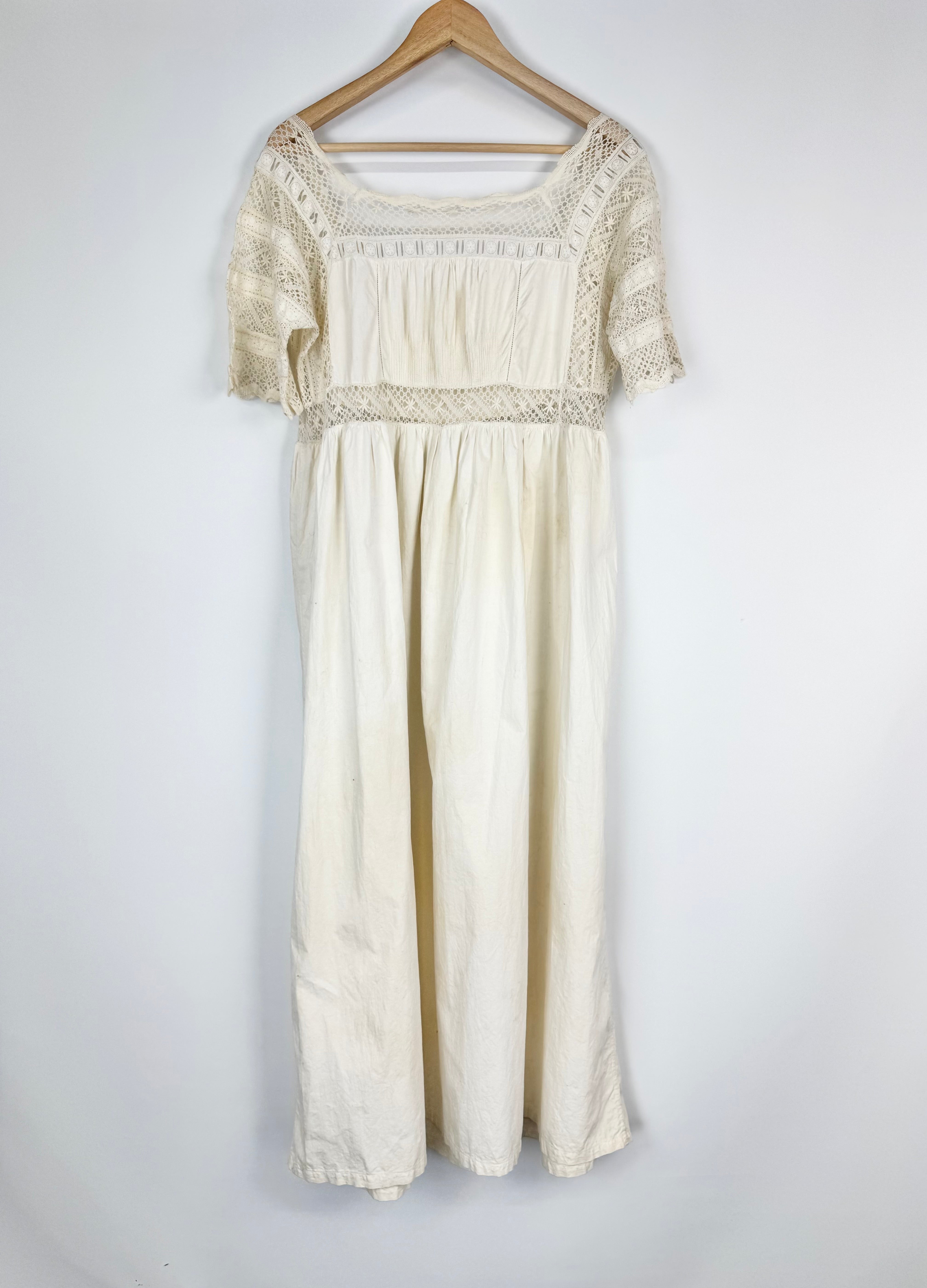 Vintage Edwardian Inspired Heirloom Lace Dress - AU12/14