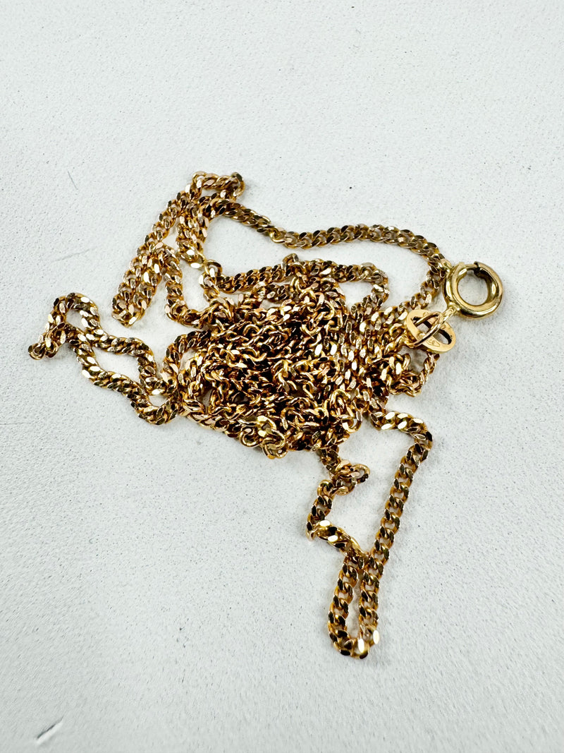 9ct Gold Flat Link 46cm Chain