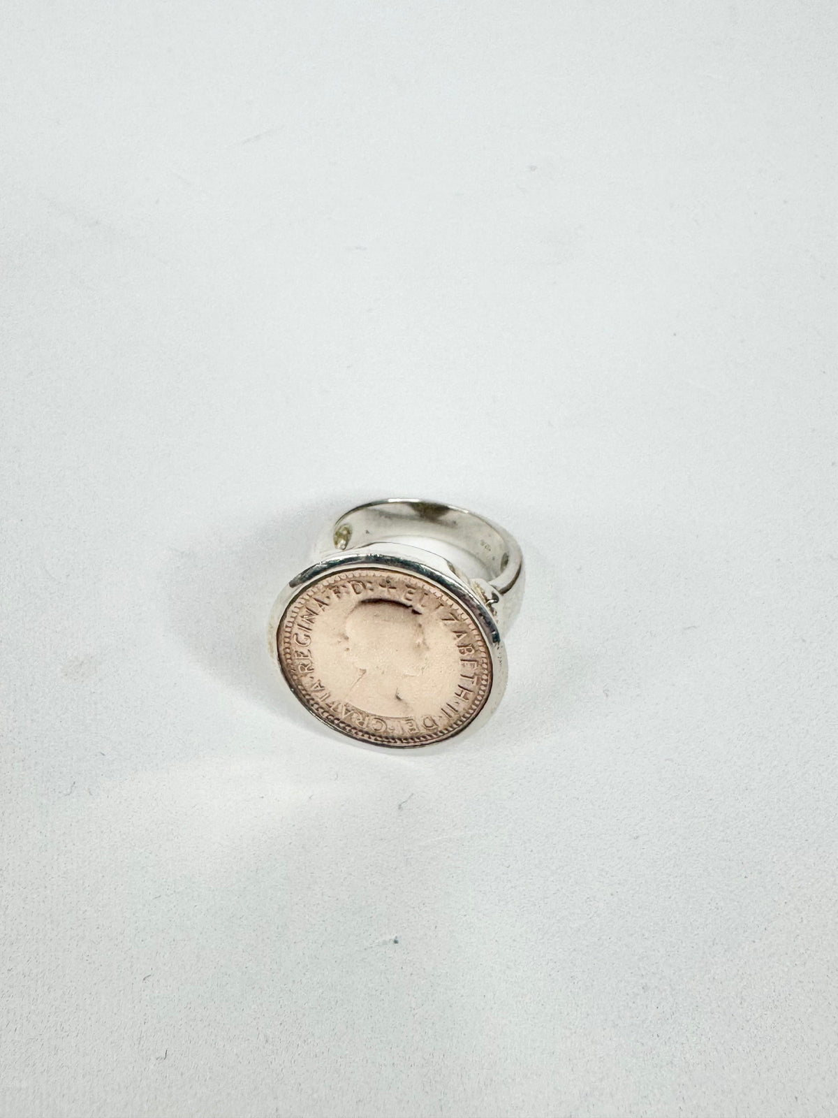 Silver Sixpence Ring
