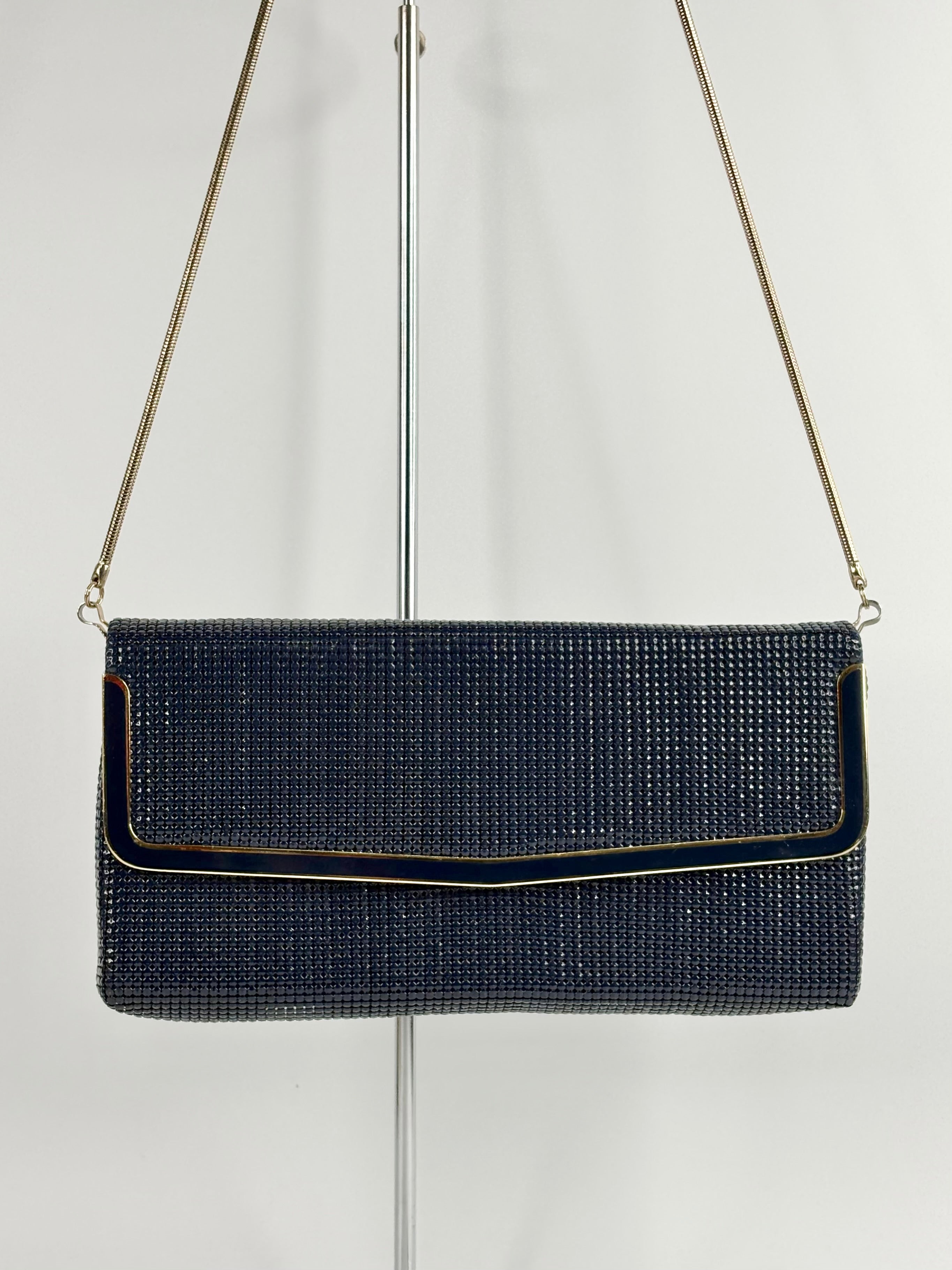 Vintage Glomesh Navy Clutch