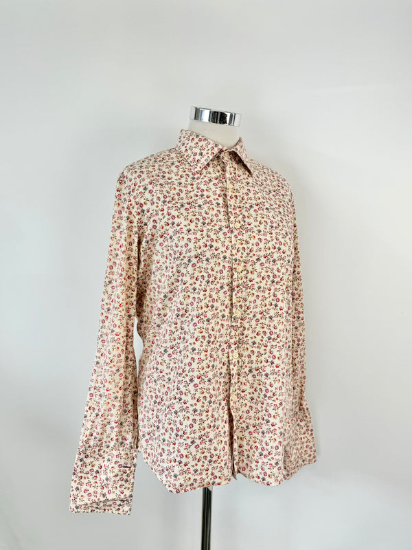 Paul Smith Rose Pattern Peach Shirt - 18/45