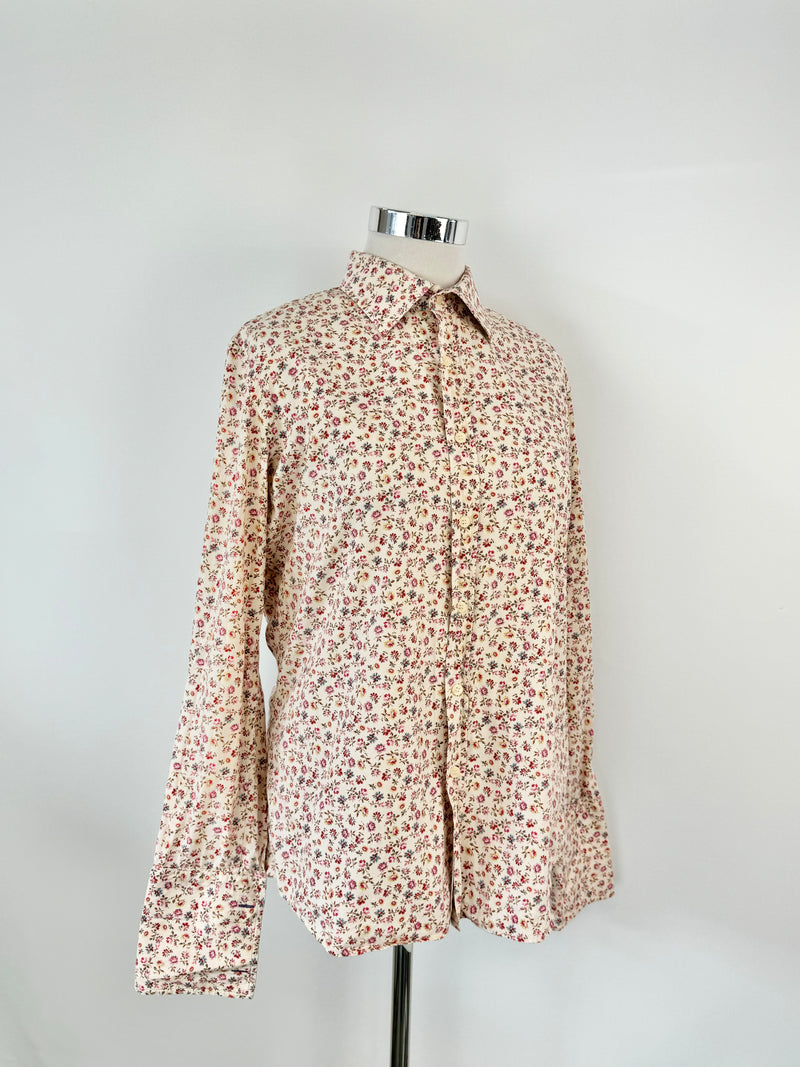 Paul Smith Rose Pattern Peach Shirt - 18/45