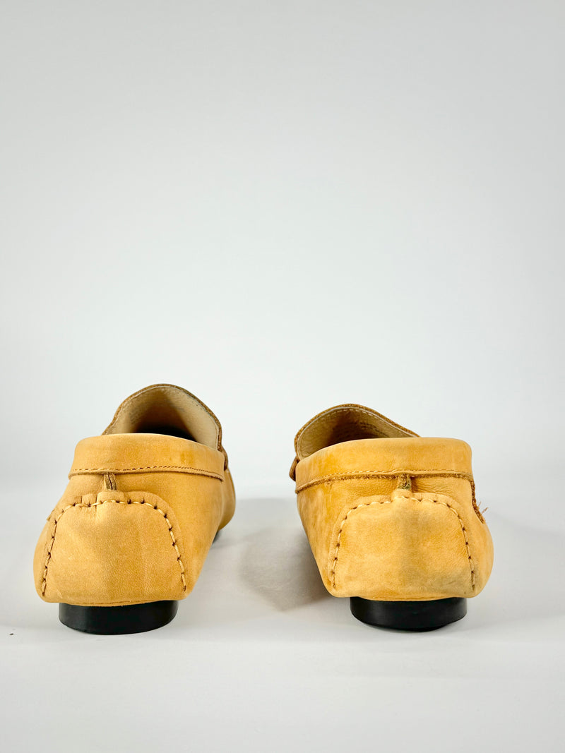 Basement Ochre Leather Loafers - EU43