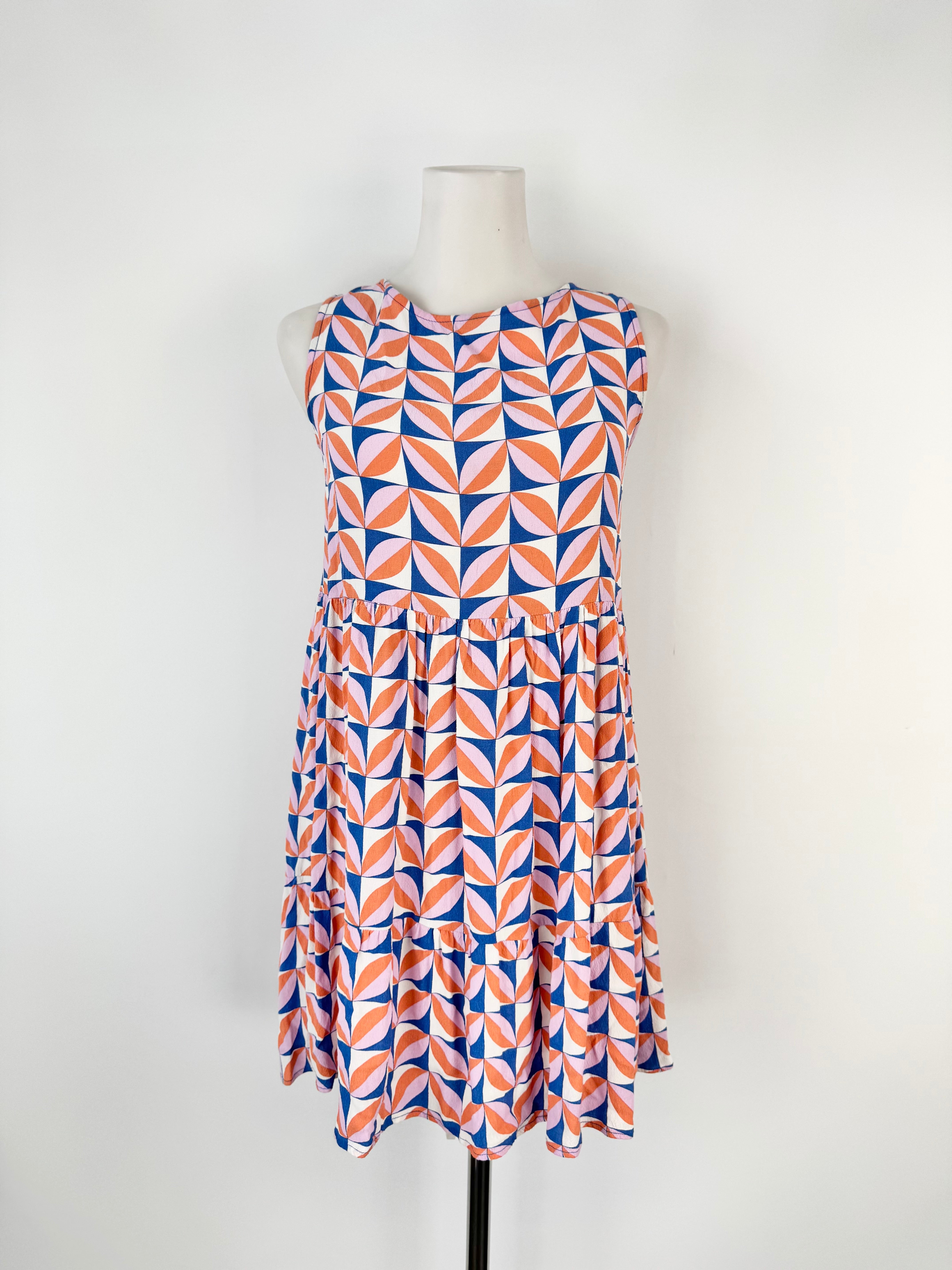 Mister Zimi Geometric Patterned Oversized Sleeveless Dress - AU6