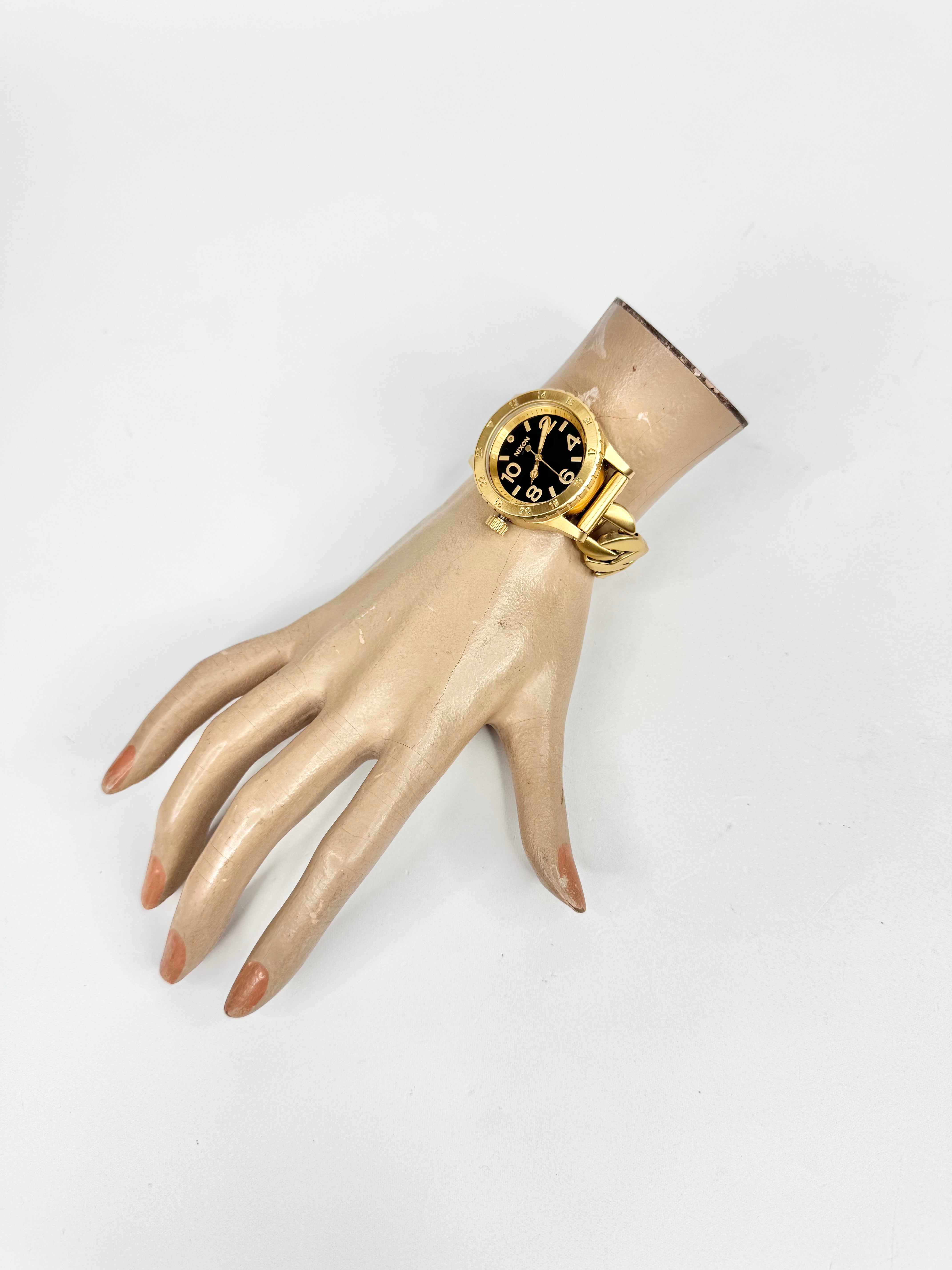 MFW Nixon Gold Stainless Steel Watch