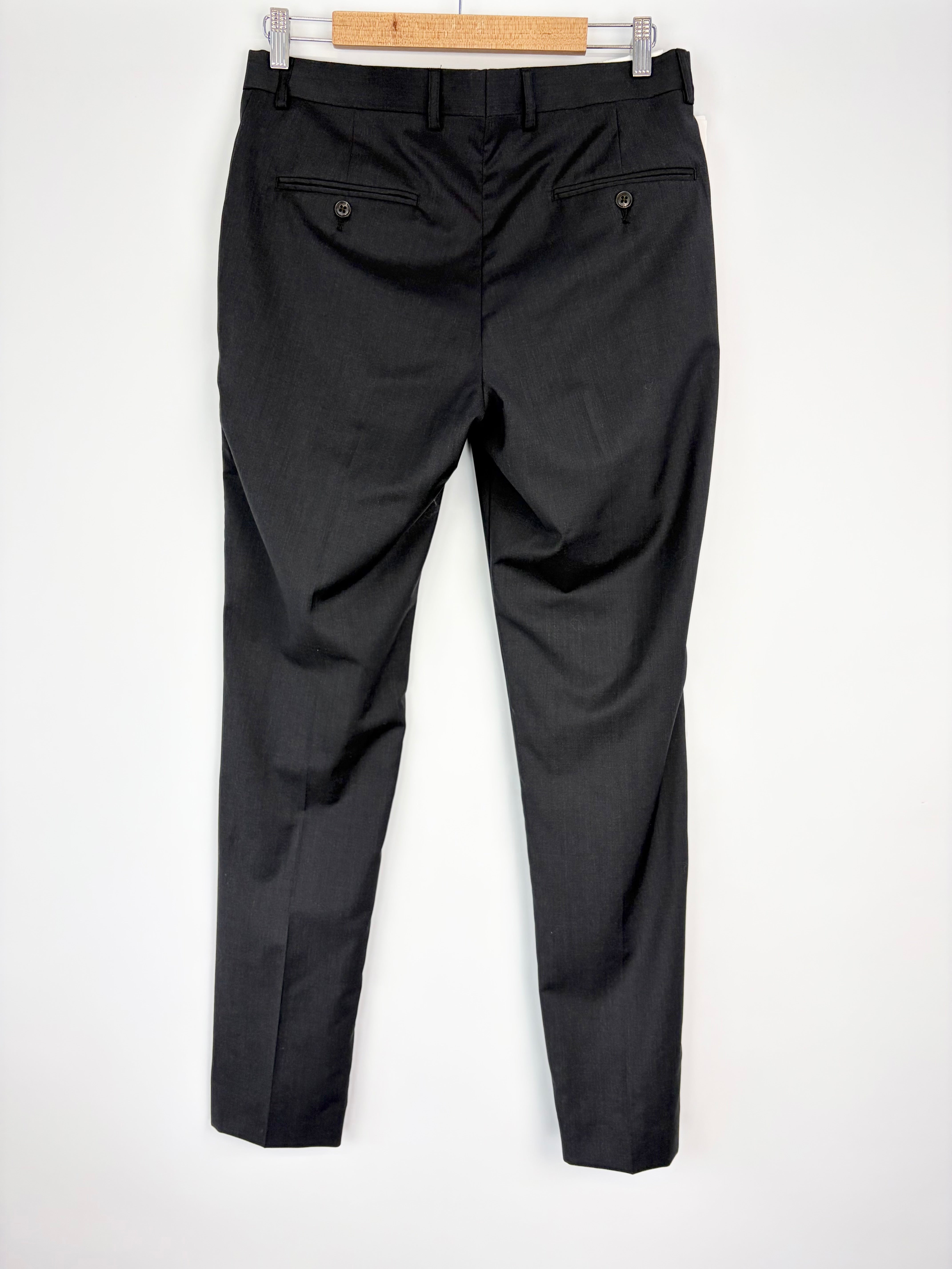 Calvin Klein Charcoal Grey Super 100 Italian Wool Slacks NWT - 84R