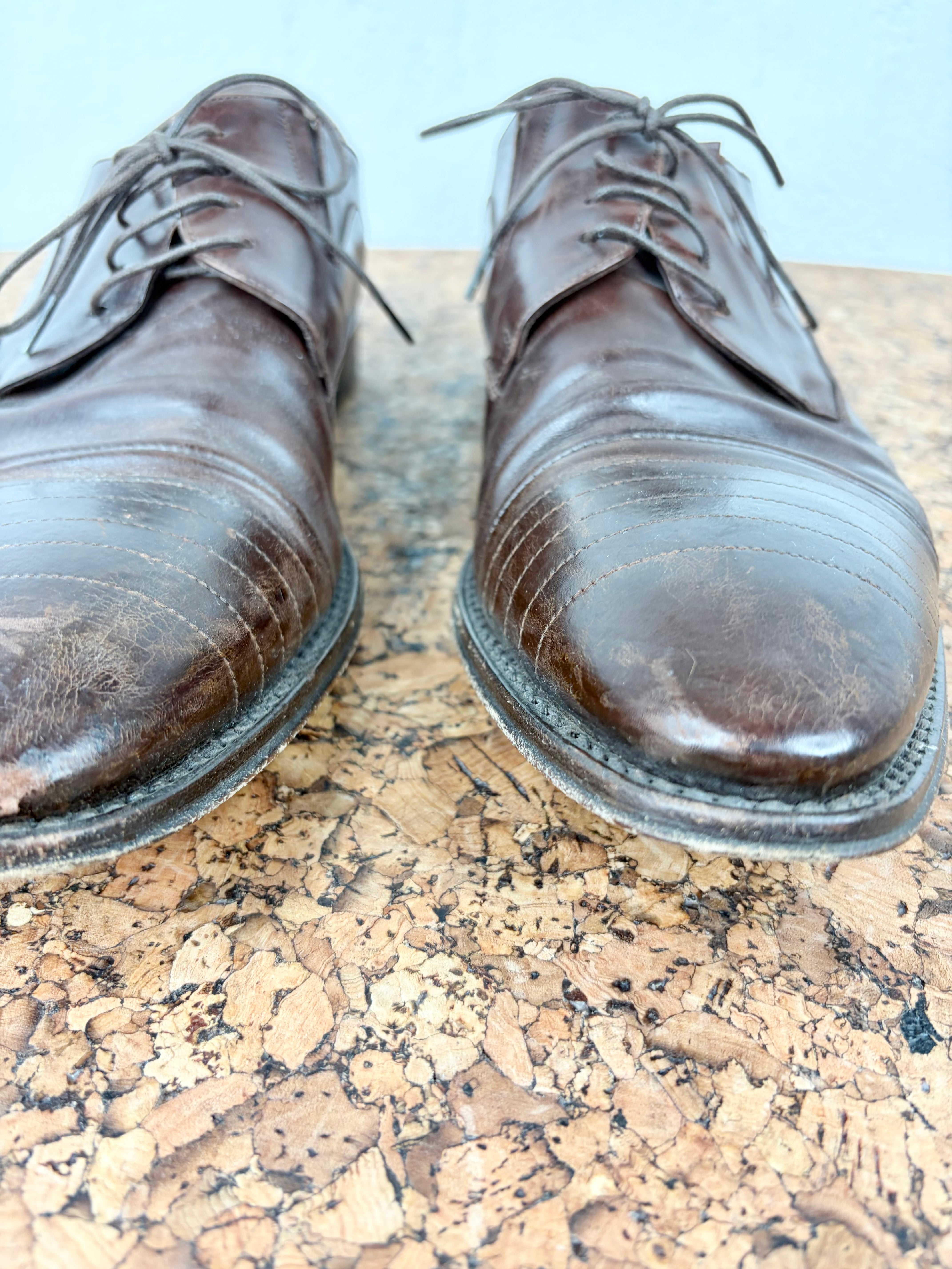 Dino Bigioni Brown Leather Lace Up - EU43