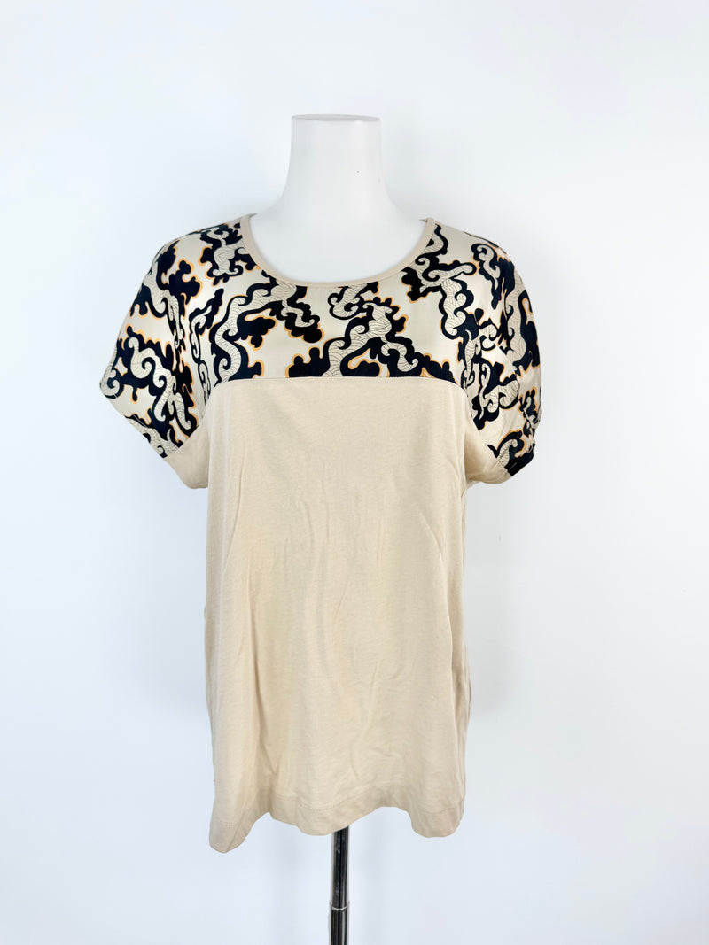 Dries van Noten Biege Spliced T-Shirt - AU6/8