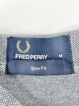 Fred Perry Slim Fit Twin Tipped Grey Polo - M