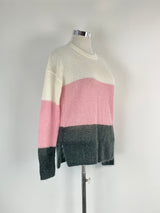 Cable Melbourne Pink 'Suri' Colour Block Knit Sweater - AU14