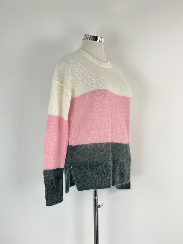 Cable Melbourne Pink 'Suri' Colour Block Knit Sweater - AU14