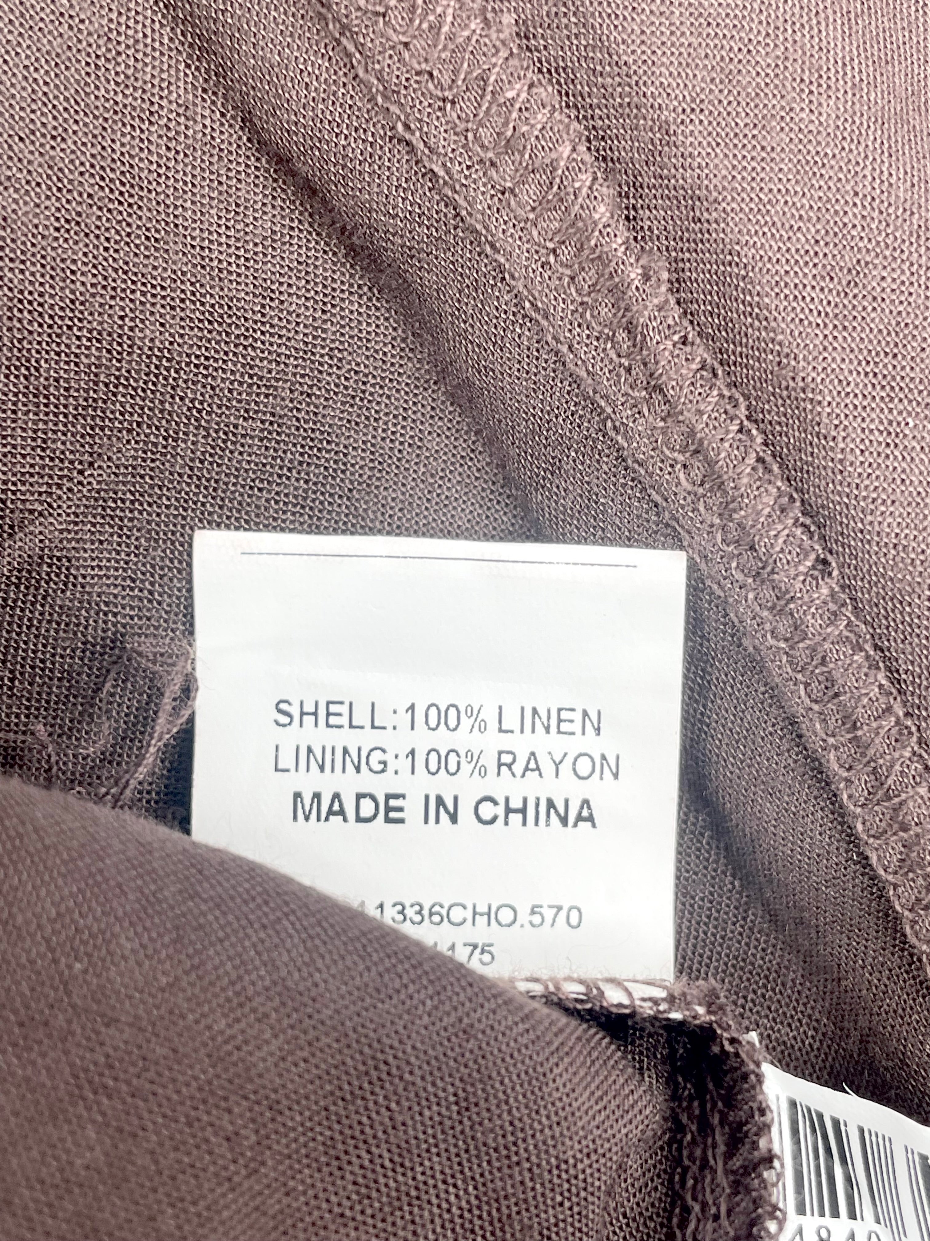 Dissh Dark Chocolate Brown 'Sweeney' Linen Puff-Shoulder Mini Dress - AU8