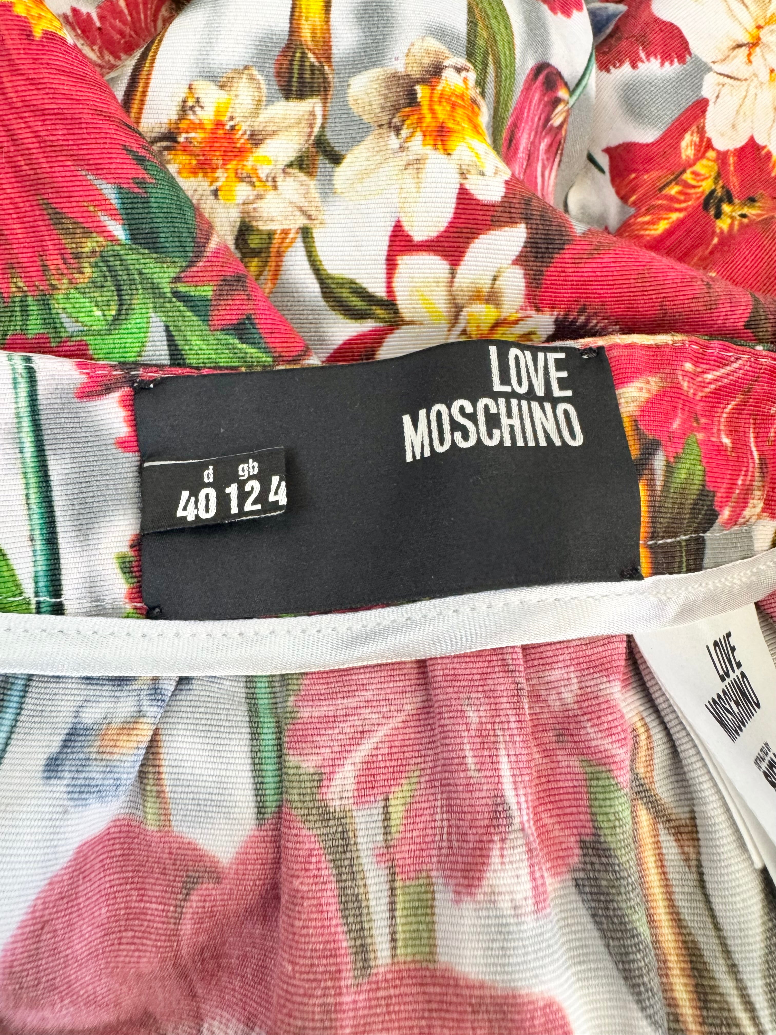 Love Moschino Red Floral Pattern Skirt - AU12