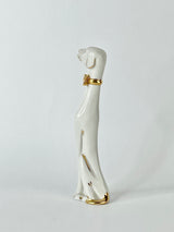 Capodimonte Tall Puppy Dog Limoges Porcelain Figurine