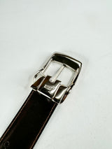 Monte Blanc Sleek Black Leather Belt