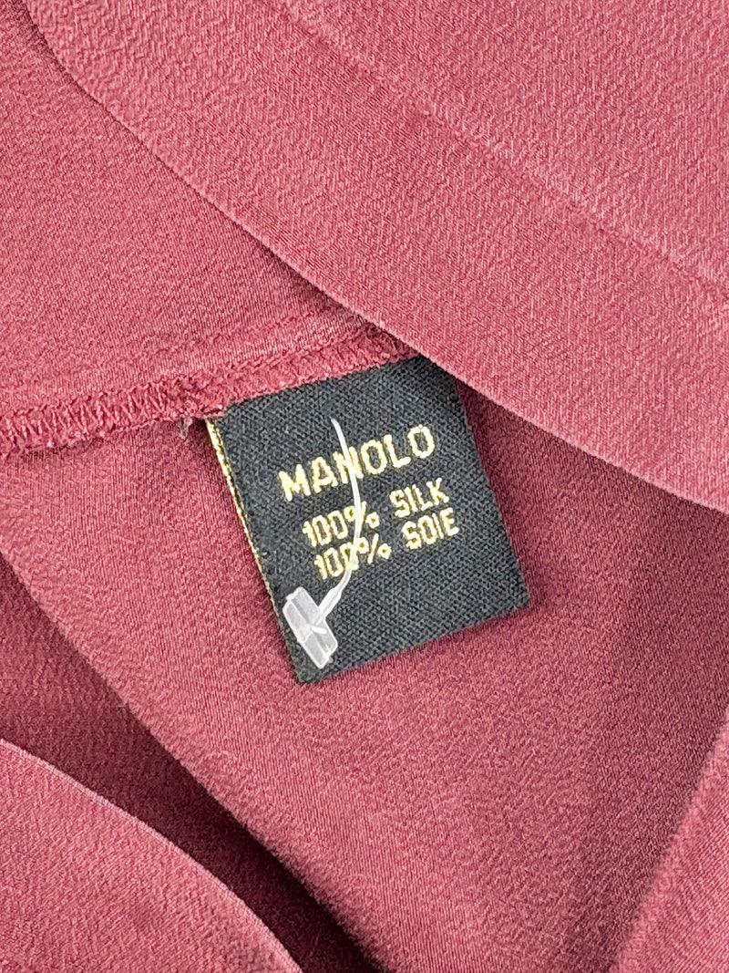Manolo Triple-Toned Pink Silk Top - AU8/10