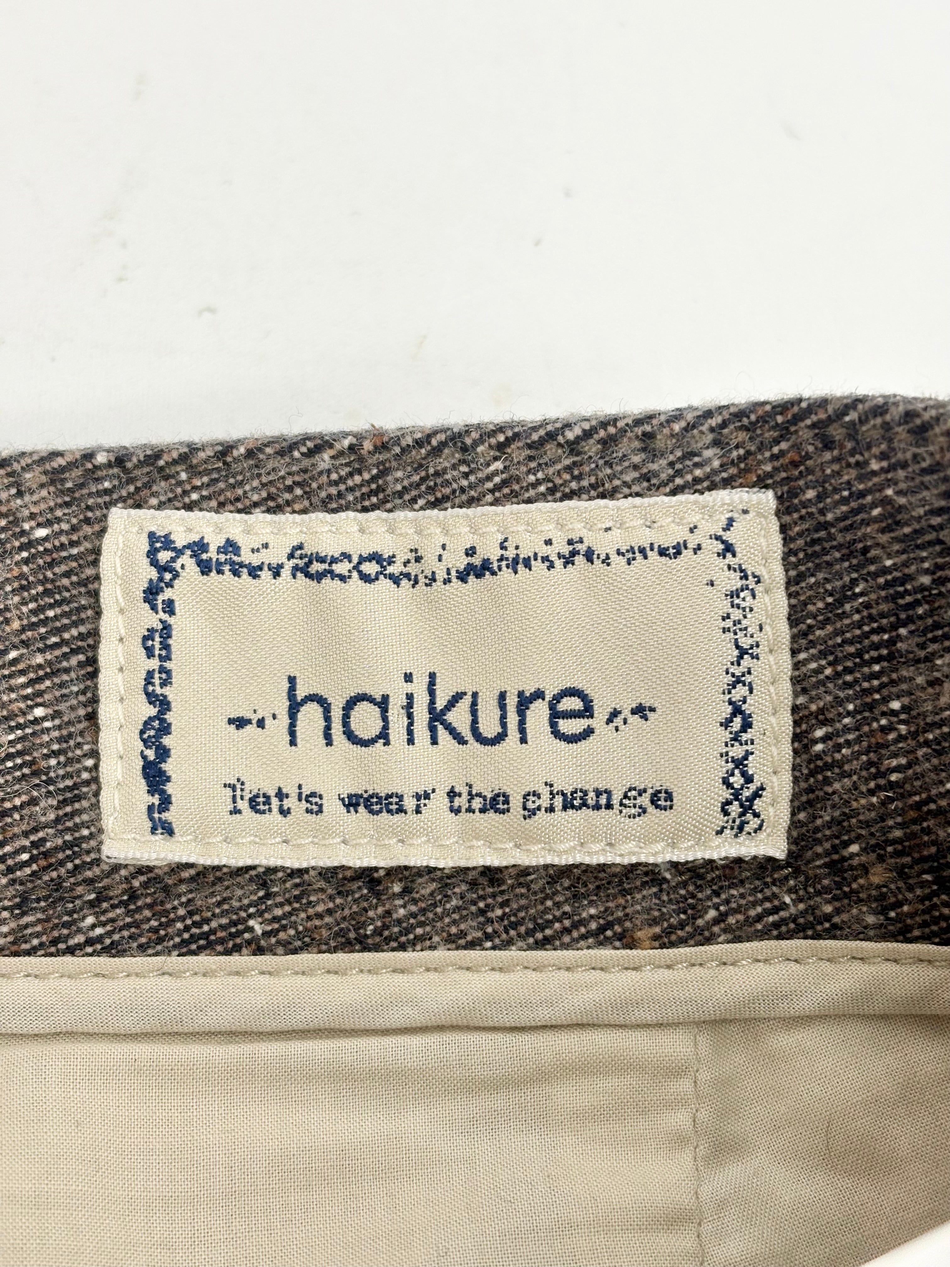 Haikure Grey Striped Wool-Blend Slim Pants - 32