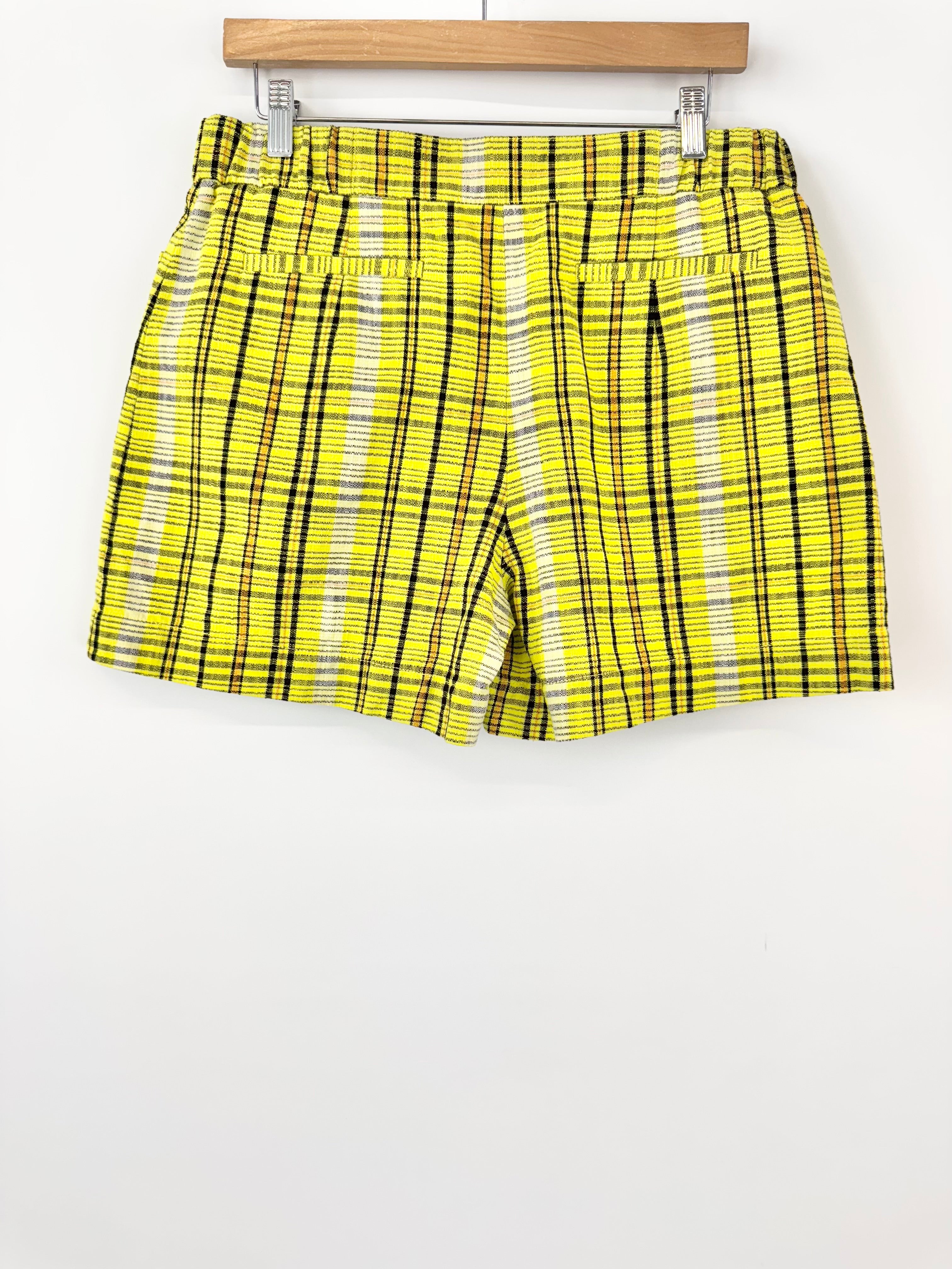 Kenzo Sunshine Yellow Cotton Short Shorts - AU10