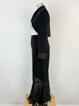 Vintage Parisian Cropped Jacket & Embroidered Lace Skirt - AU8/12