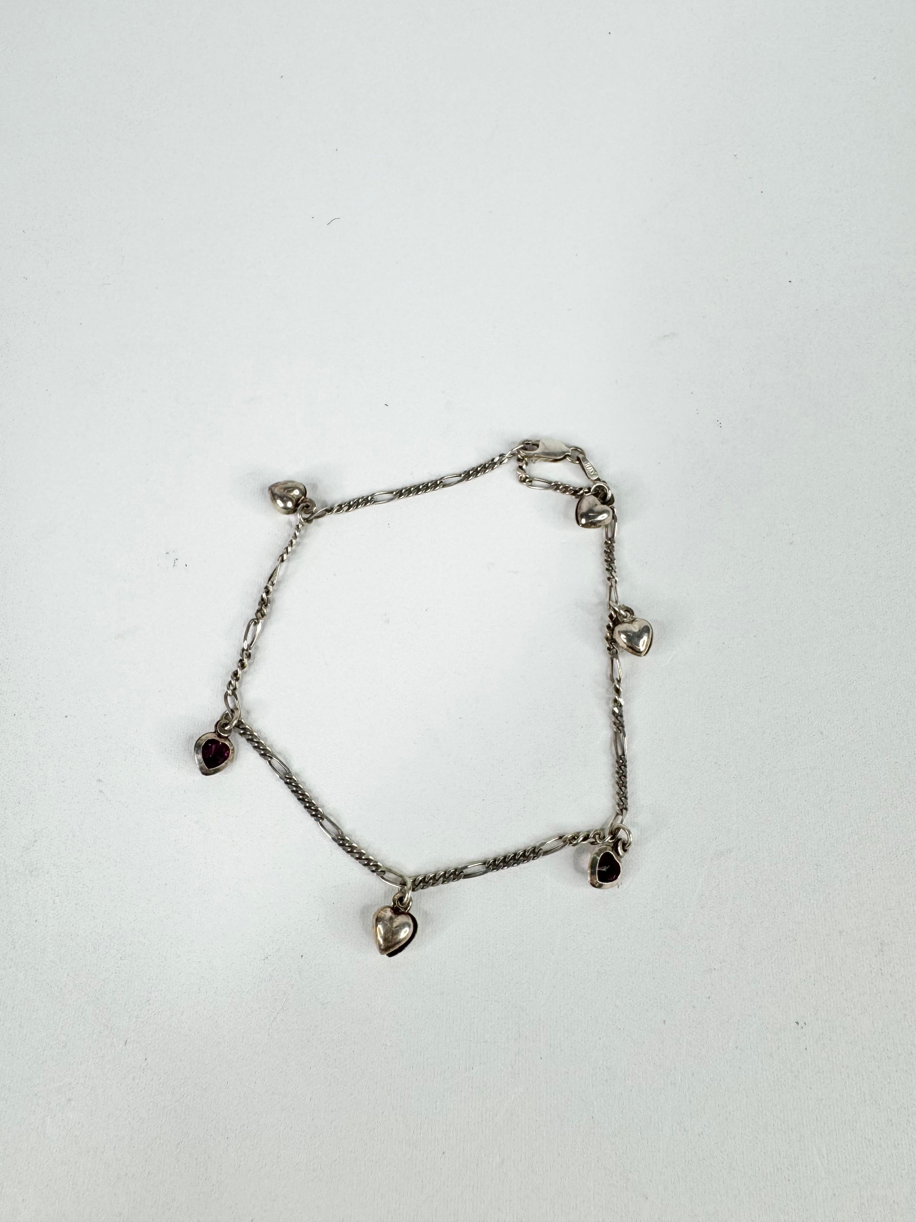Silver & Amethyst Anklet