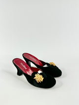 Mollini Black Suede Mules - EU38