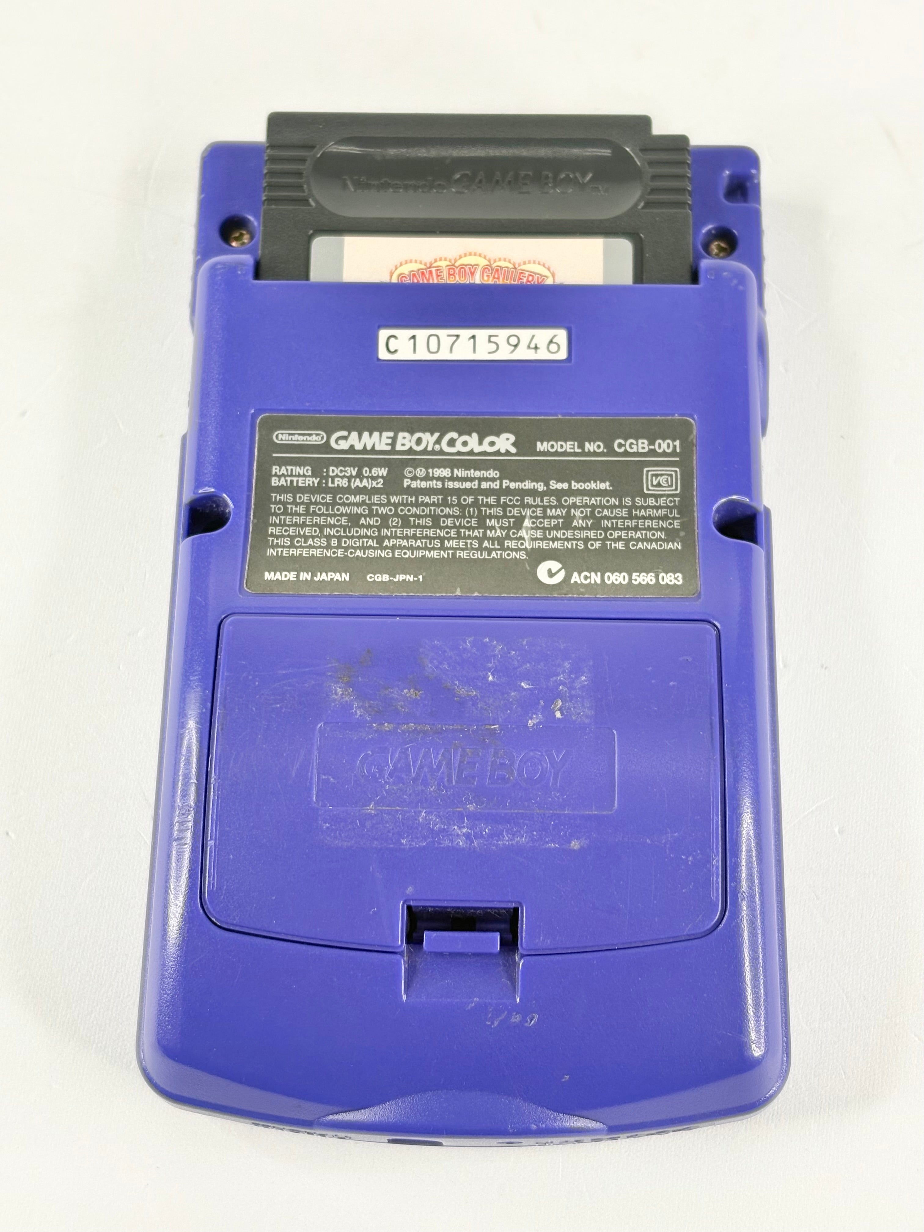 Nintendo Gameboy Color Grape Handheld Console & Game
