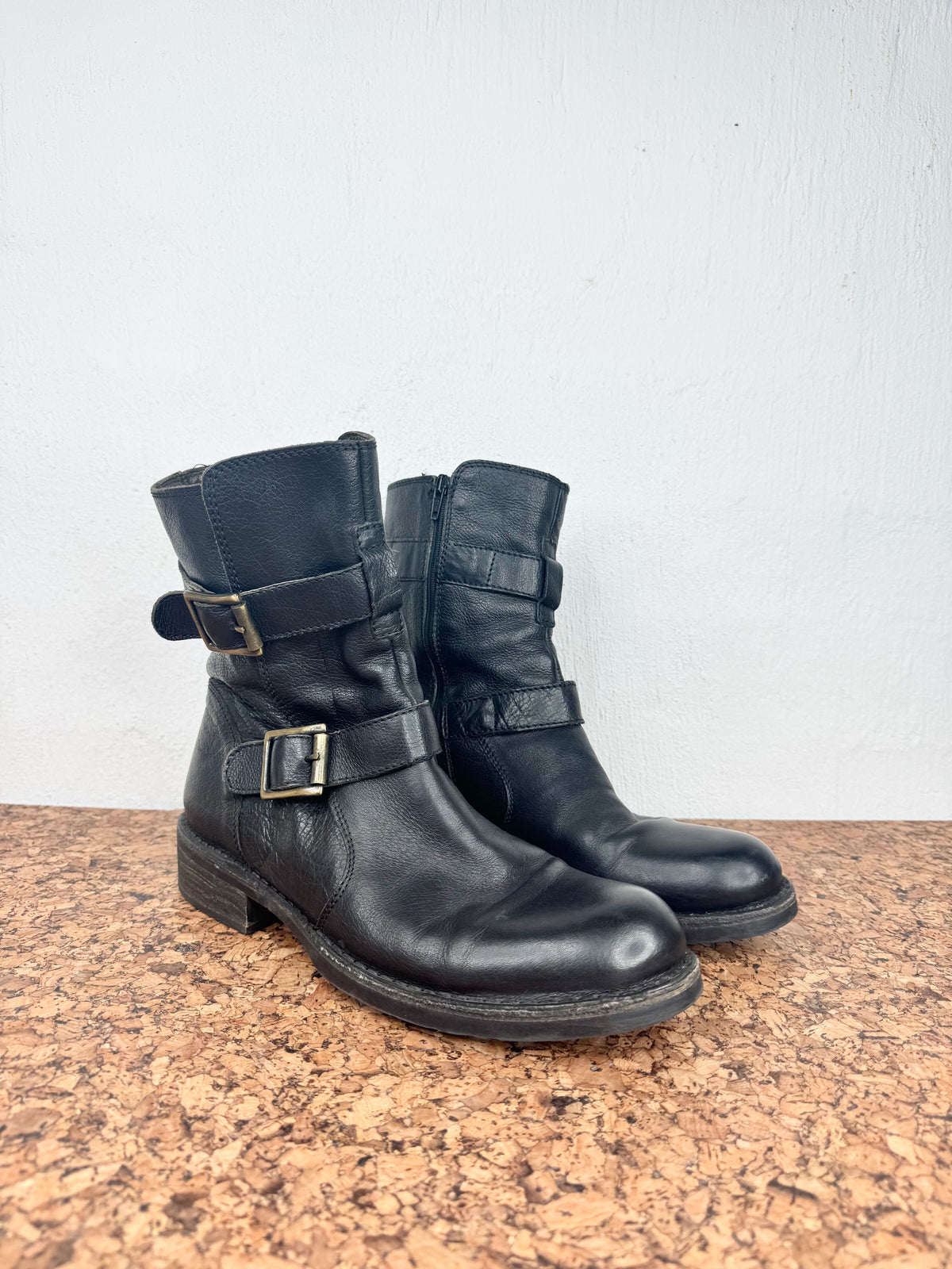 Vintage Co-Op by Barneys of New York Black Biker Style Boots - EU42/43