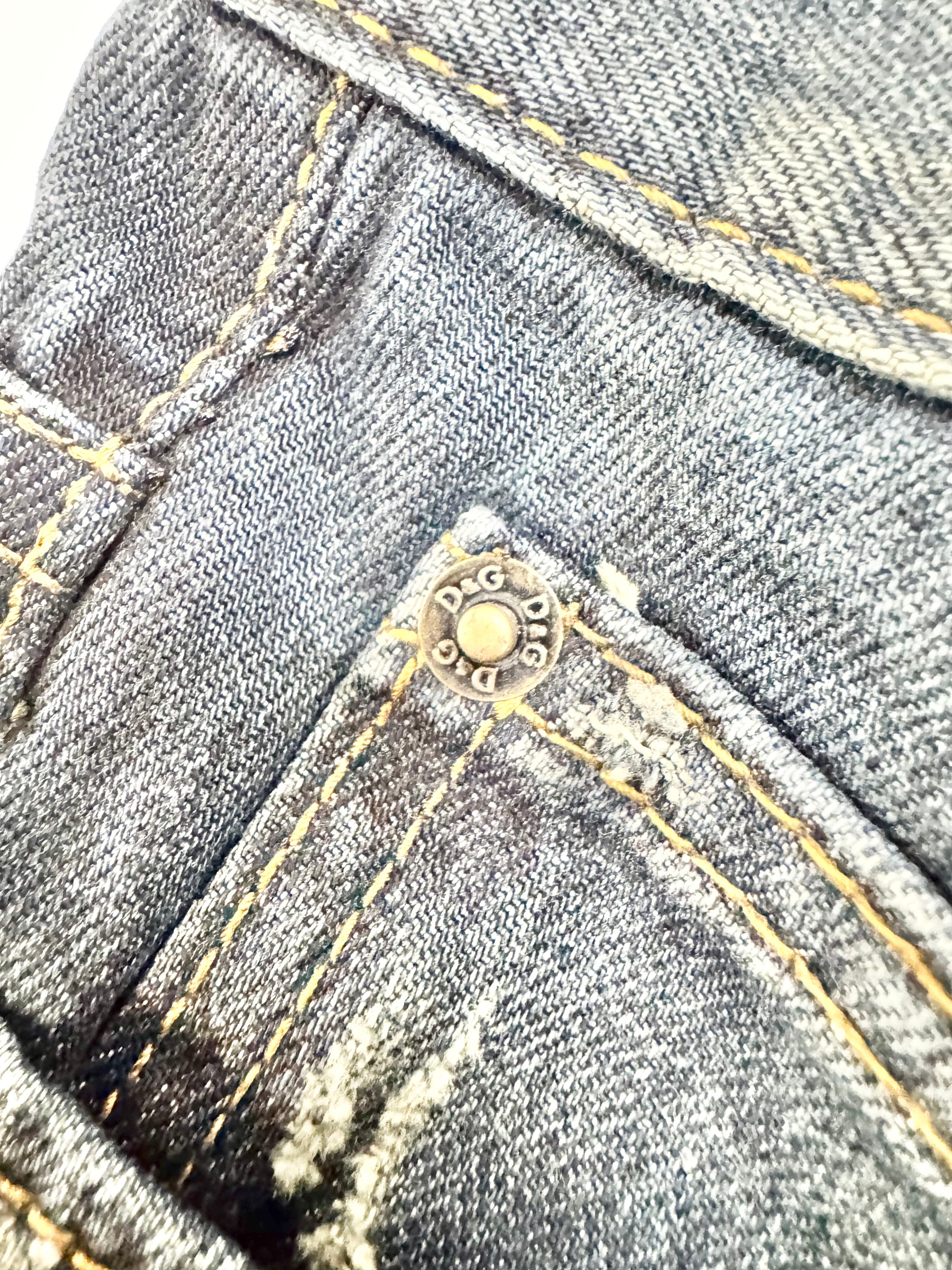 Dolce & Gabbana D&G Distressed Indigo Slim Leg Jeans - 30