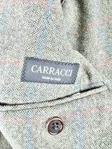 Carracci Green & Blue Plaid Wool Blazer - 50