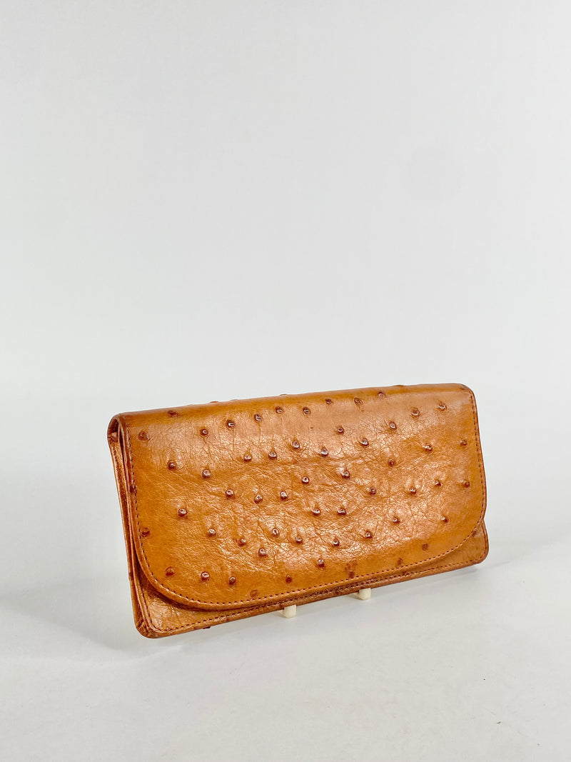 African Ostrich Tan Wallet