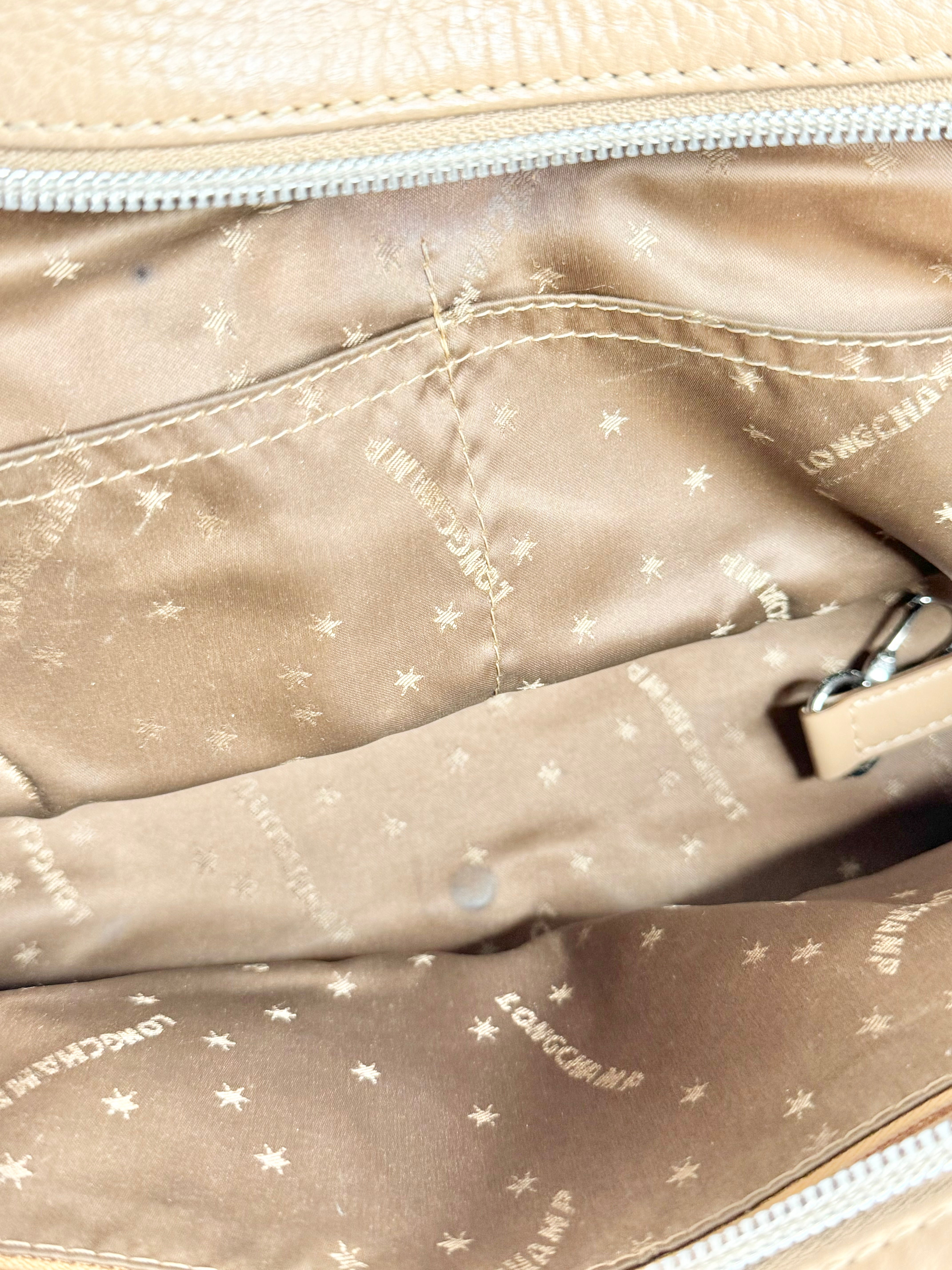 Longchamp Biscuit Leather Baguette