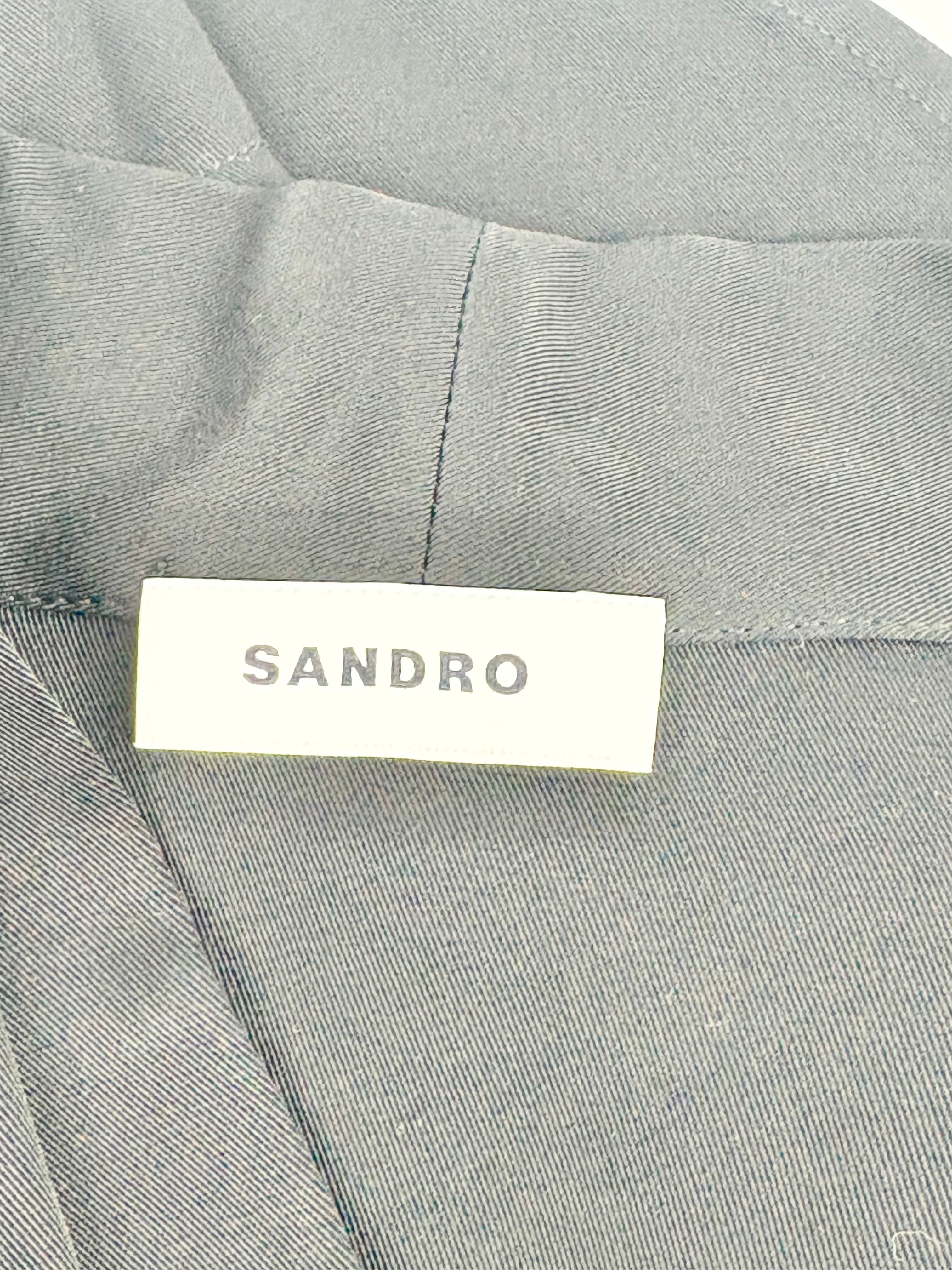 Sandro Black 'Lanna' Long-Sleeve Shirt - AU6/8
