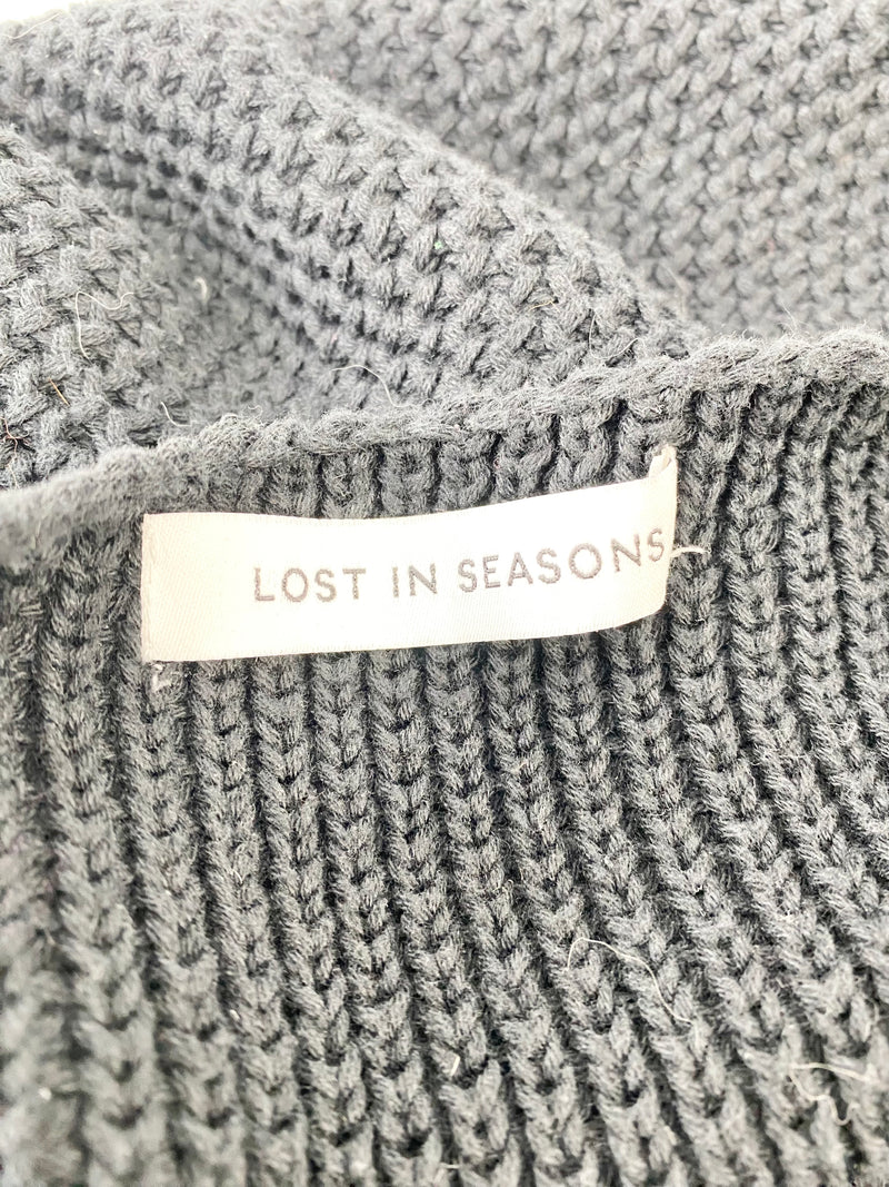 Lost in Season Black Knit Sweater - AU10