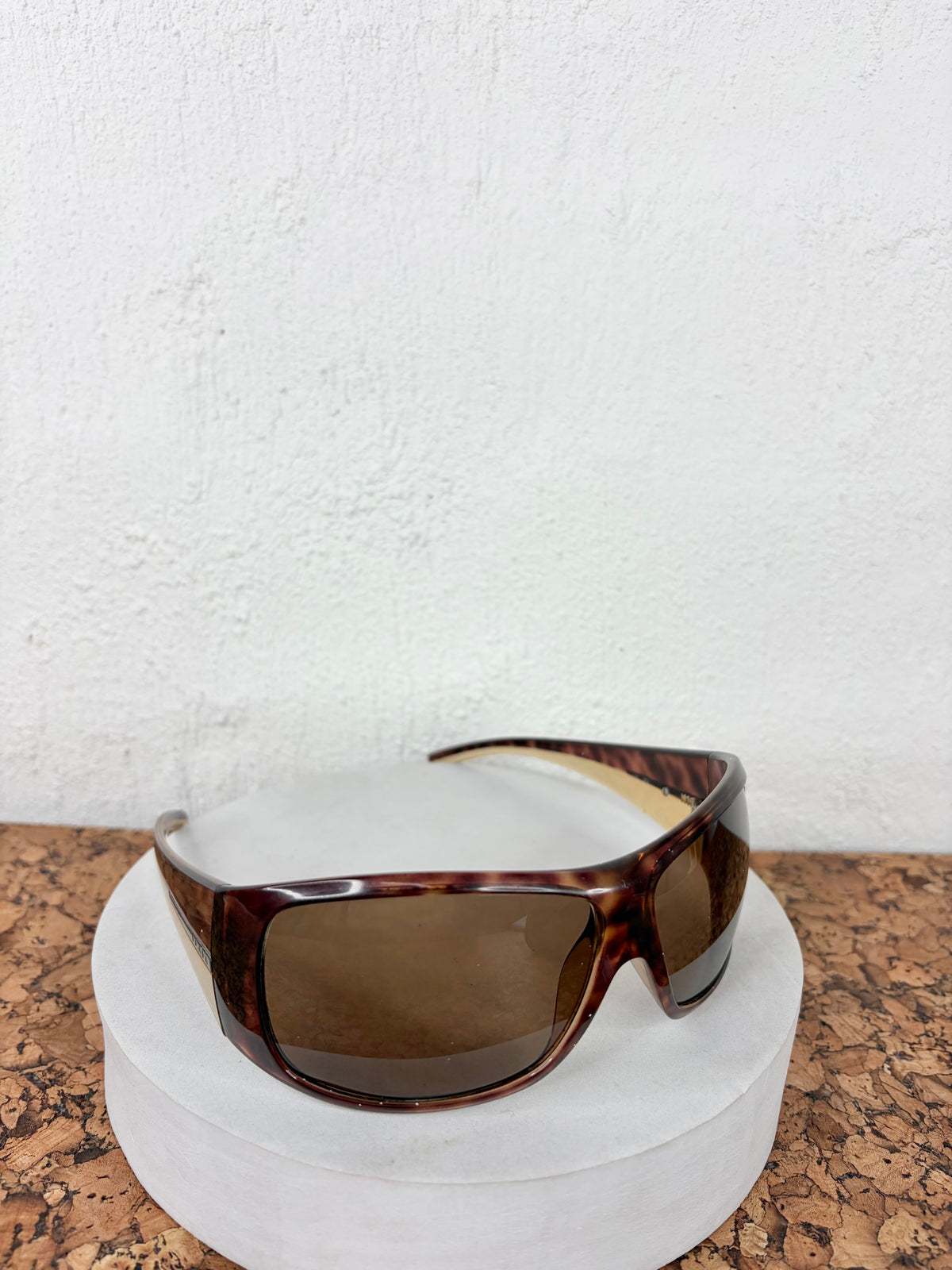 Y2K Prada Tortoiseshell Wrap Sunglasses