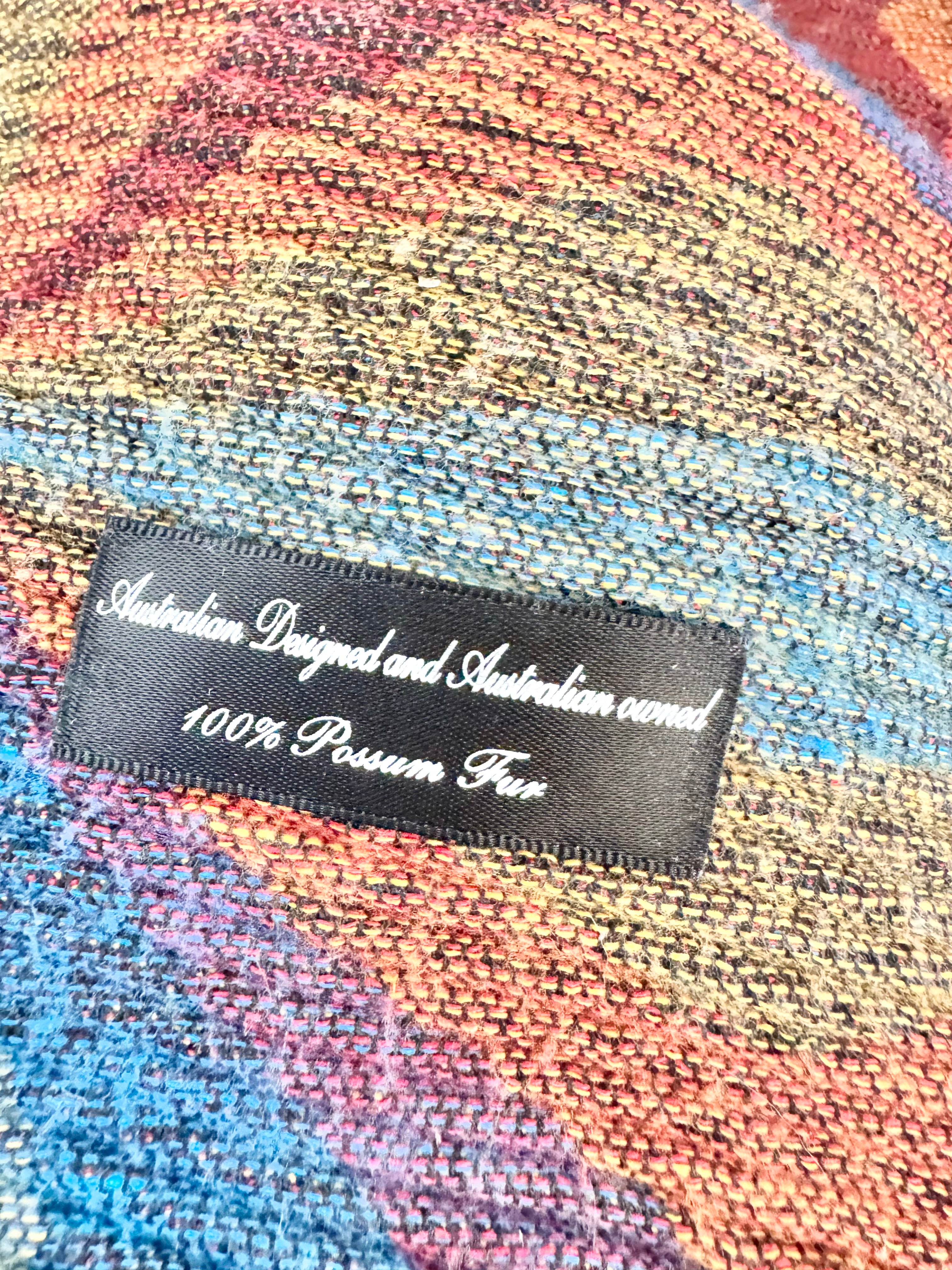 Australian Made Possum Fur Long Scarf