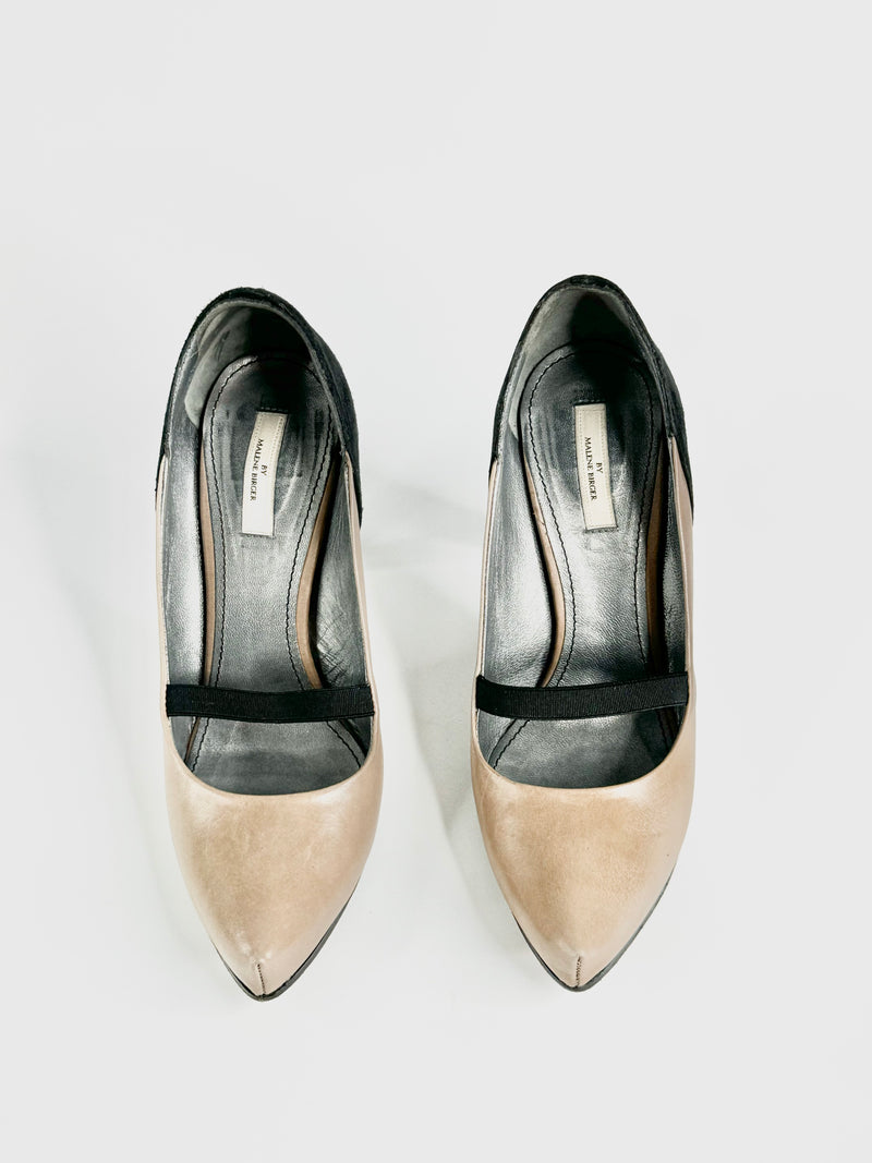 By Malene Birger Taupe & Black 'New Sexy' Pumps - EU39