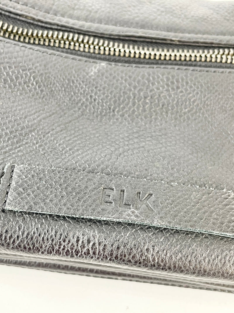ELK Black Leather Mini Crossbody Bag