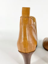 Chloe Deep Tan & Cream Ankle Boots - EU38.5