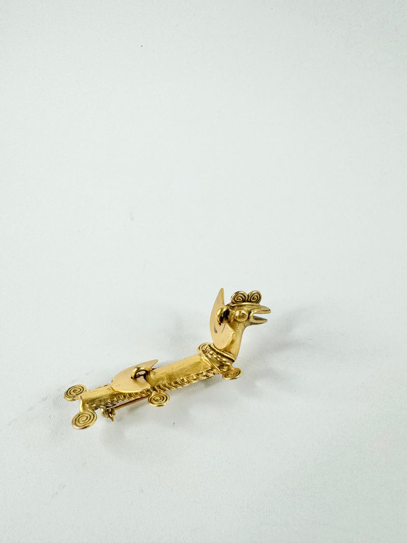 24ct Gold Plated Animal Brooch