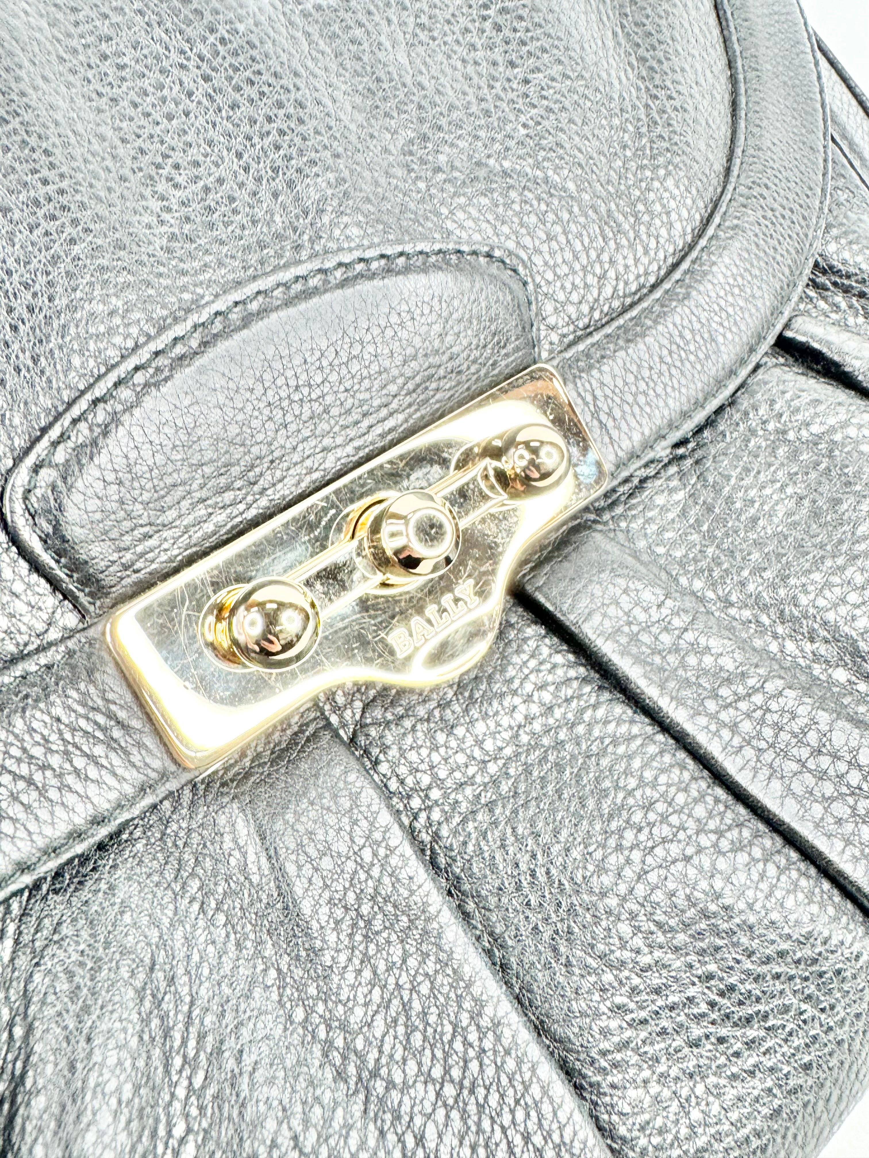 Bally Black Leather Shopper Shoulder Bag