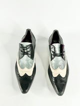 Gucinari Black, White & Grey Lace Up Shoes - EU41