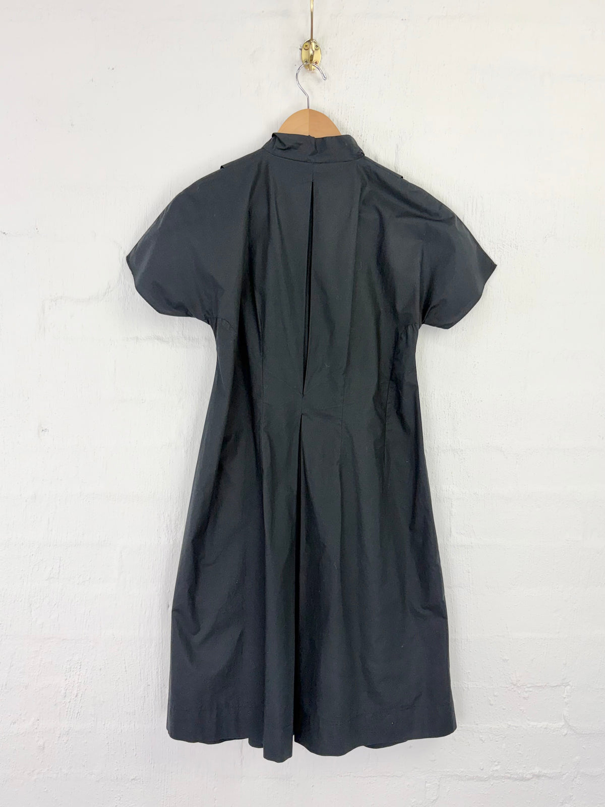 Marni Black Pleated Tie Neck Dress - AU6