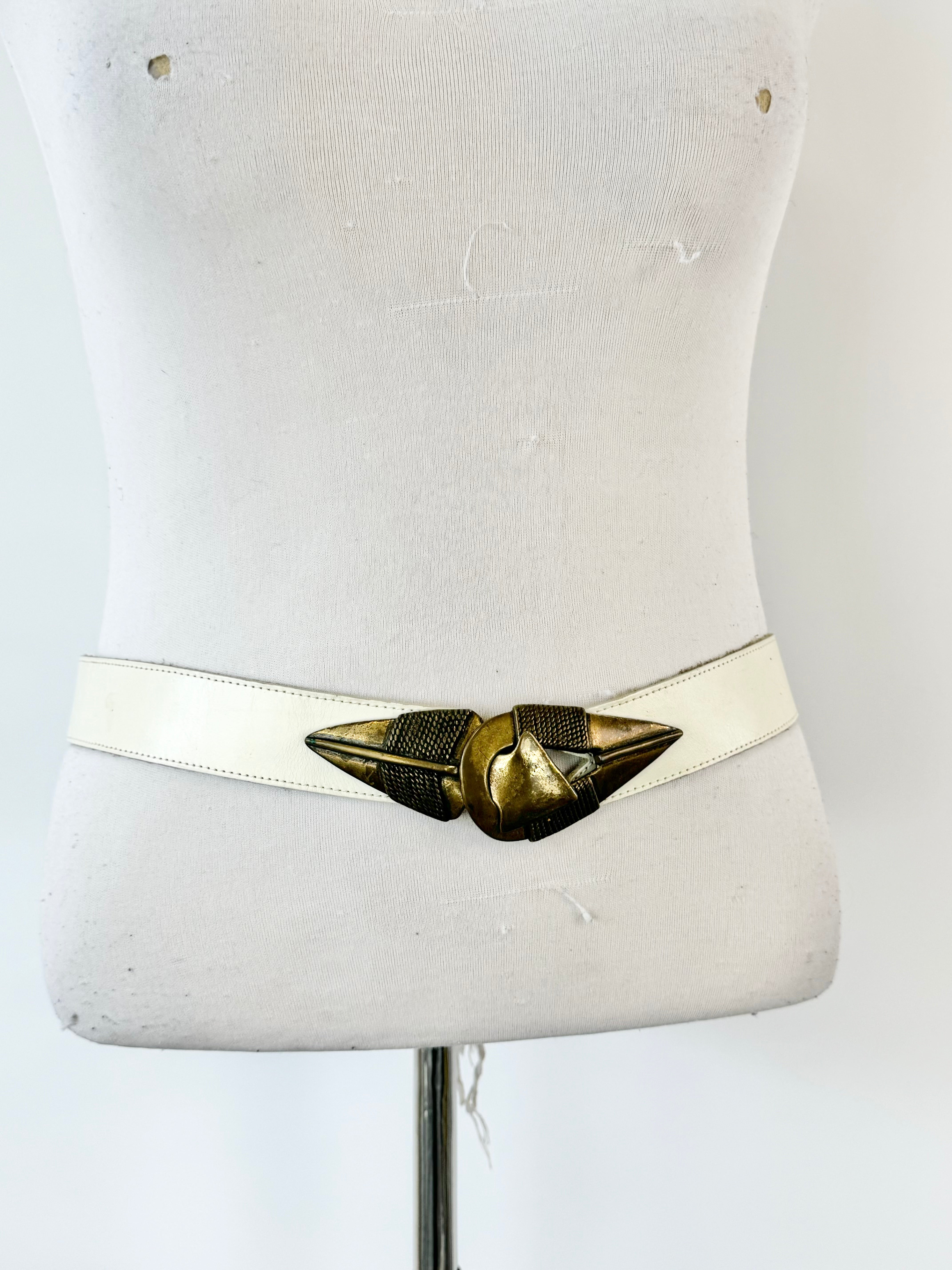 Vintage Sportscraft White Belt