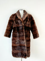 Vintage 70s Brown Marmot Fur Cut - AU10/12