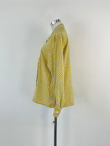 Jaeger London Vintage Yellow Patterned Shirt - S