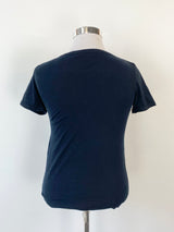 Sonia Rykiel Black Embroidered T-Shirt - AU10