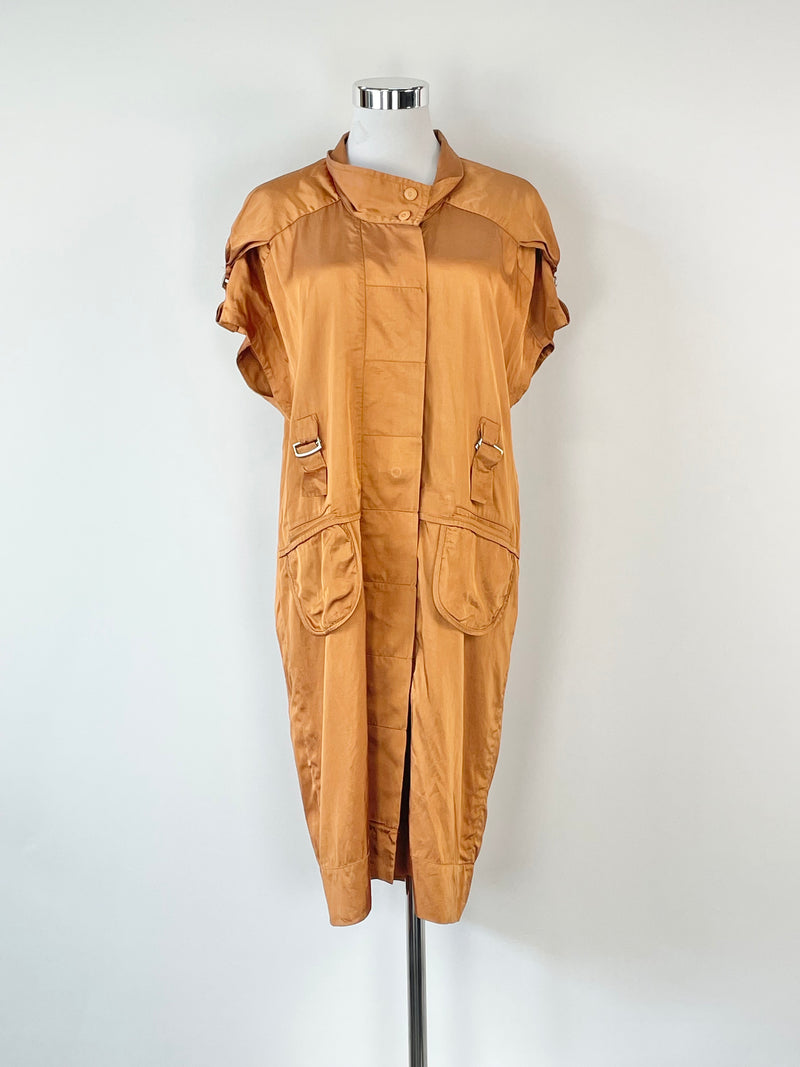 Lisa Ho Bronze Silky-Feel Utility Dress - AU6
