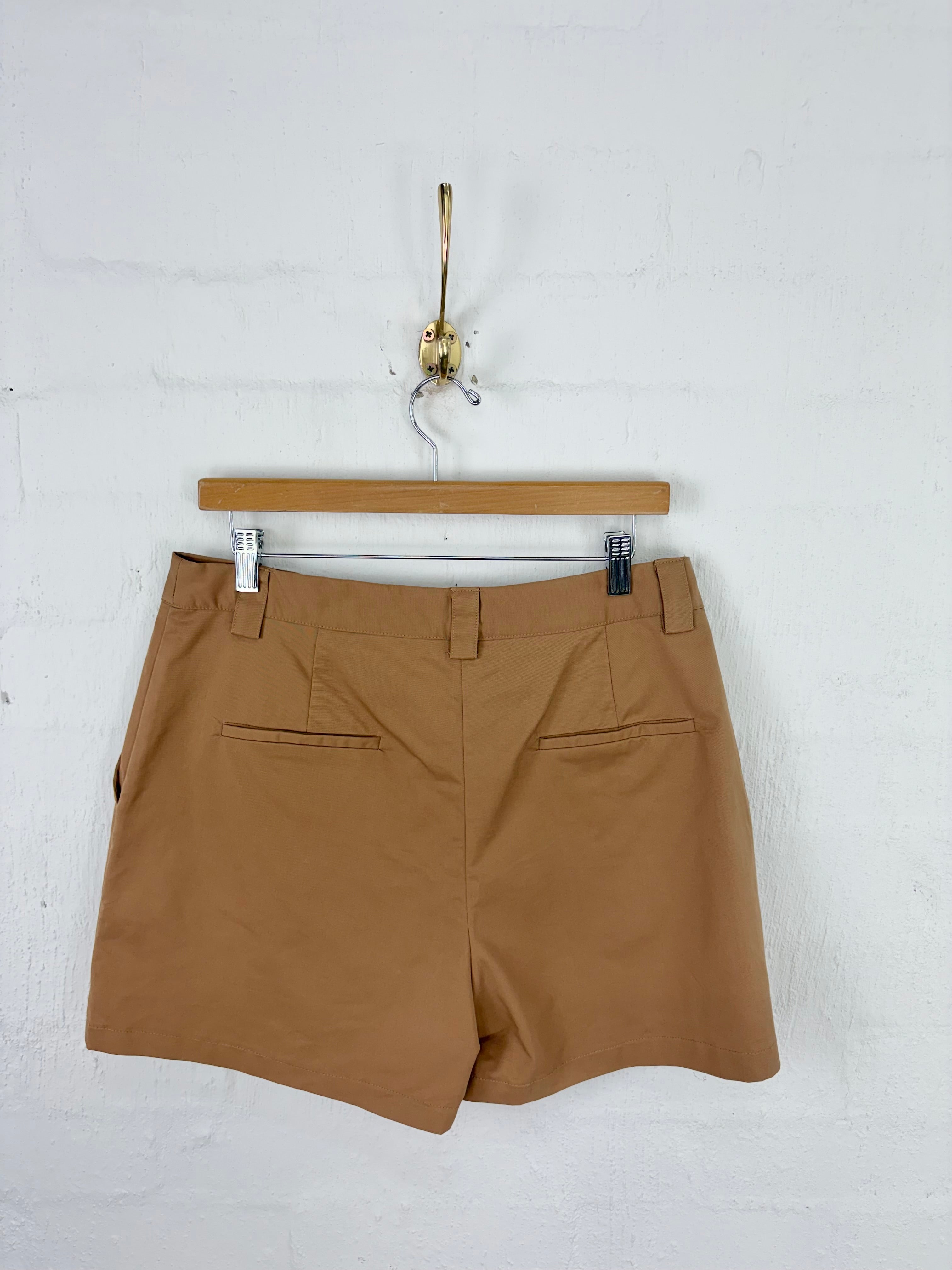 Dissh Caramel Cotton-Blend Mini Skort - AU14