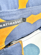 Marimekko Blue & Deep Orange Tahtimo Unikko Maxi Dress - XL