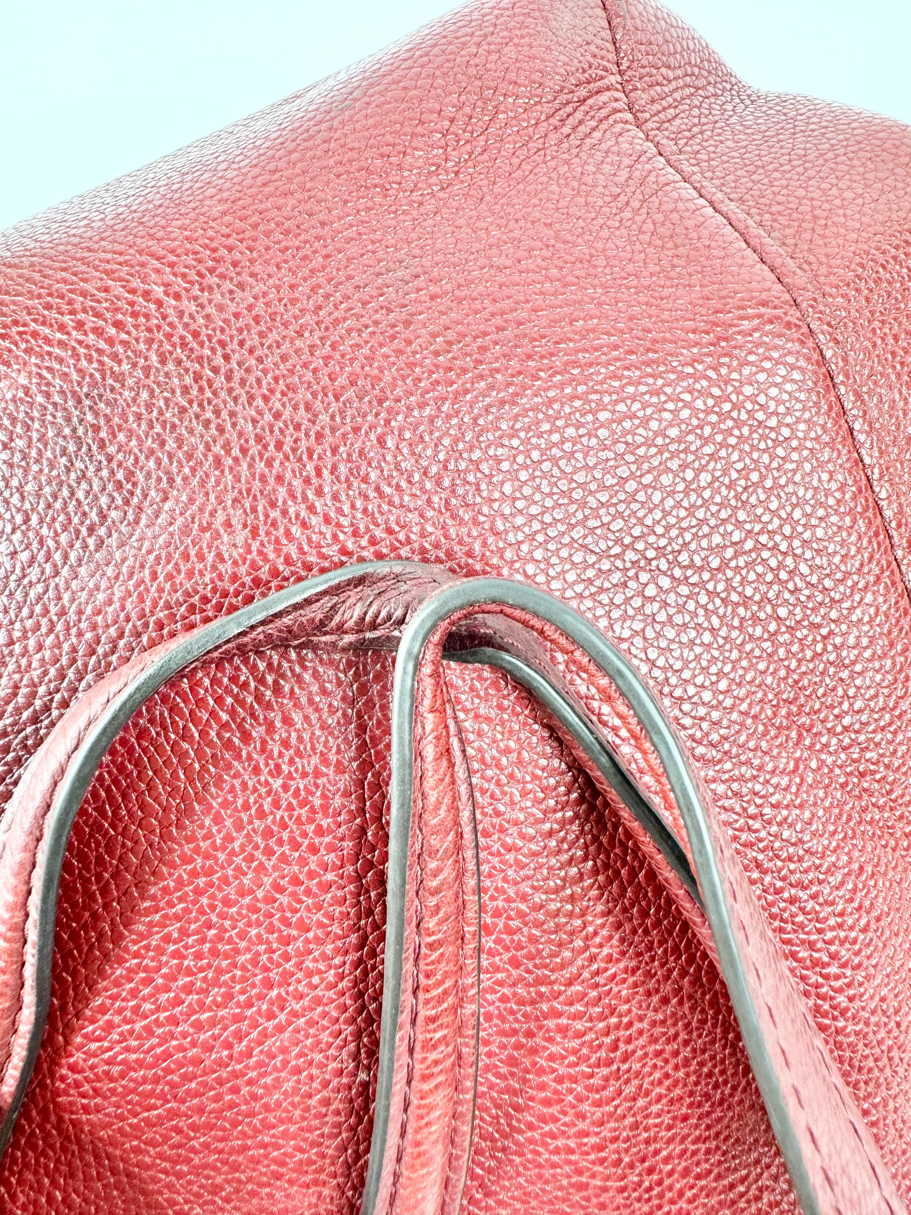 Coach Oxblood Grained Leather Tote